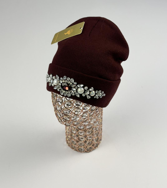 Шапка Кароза Хейсон от.ожерелье (блед.бордовый)